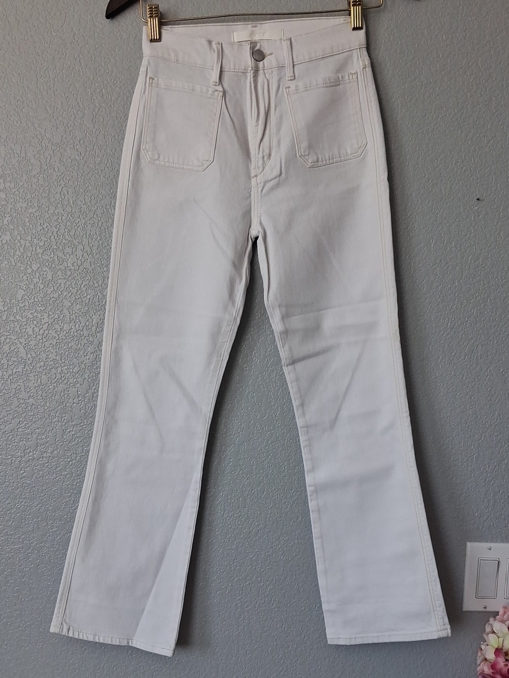 Joe's White High-Rise Straight Jeans - Women's